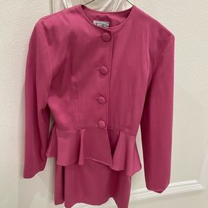 Ladies pink skirt blazer suit size 6